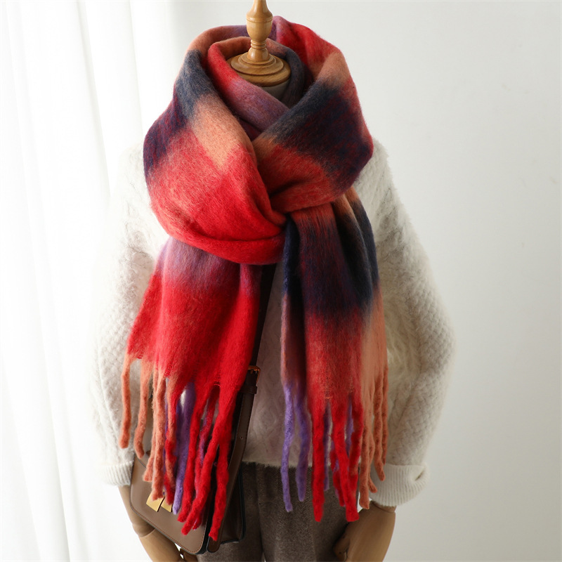 Muffler Men Wool - Nouvelle Écharpe à Carreaux Automne-Hiver pour