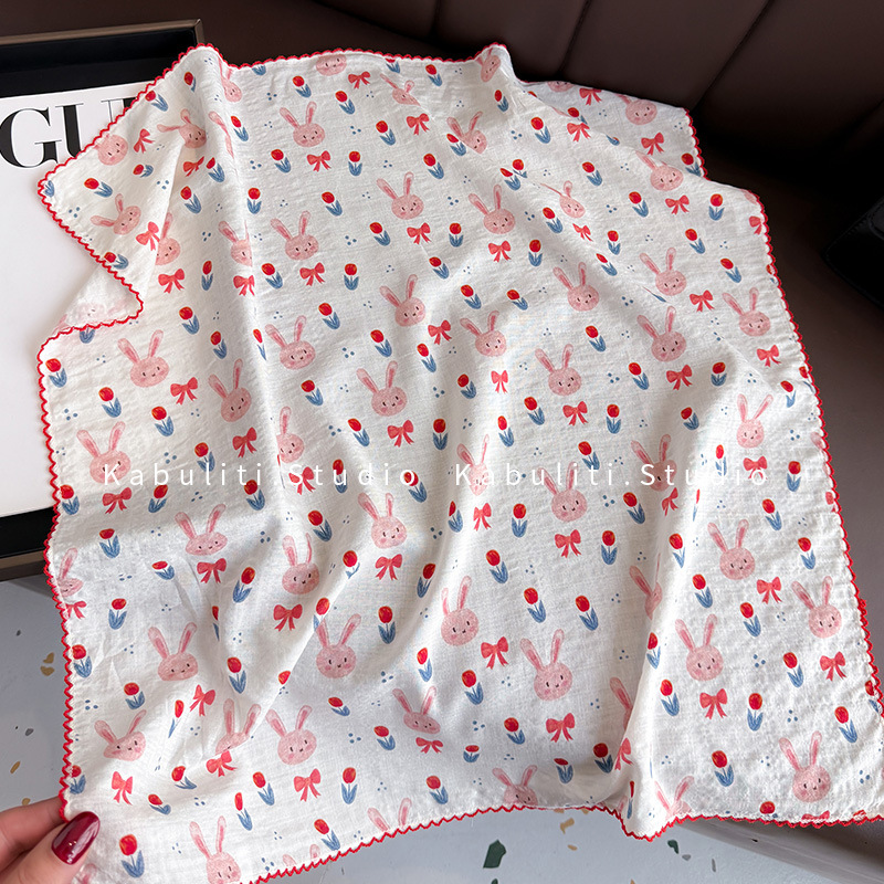 Écharpe carrée en coton et lin - Ascot Neck Scarf avis et prix