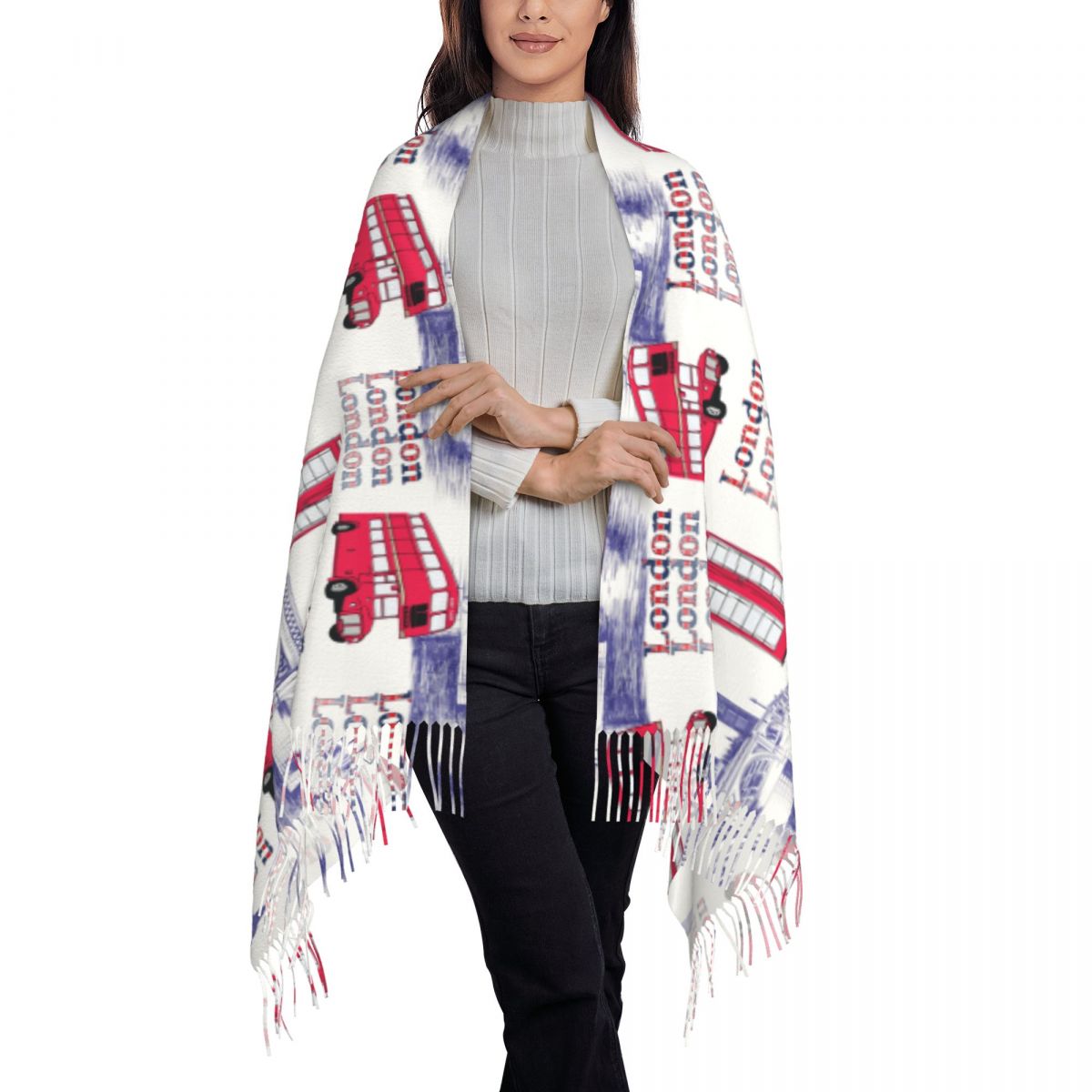 Londres Angleterre Scènes Châl - Pashmina Wrap Large avis et prix