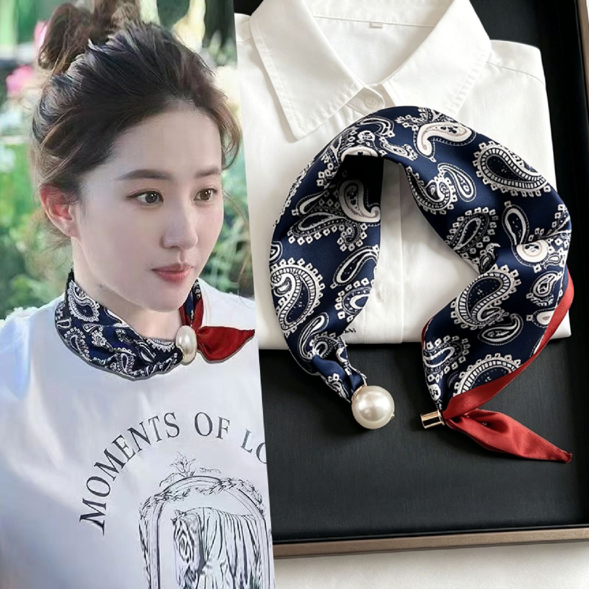 Nouvelles écharpes à imprimé P - Ascot Neck Scarf avis et prix
