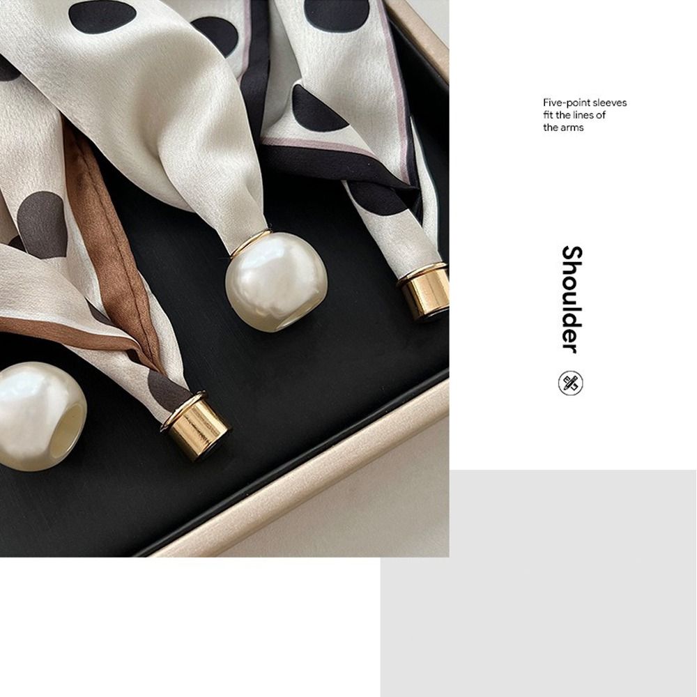 Élégant foulard en soie perlée - Ascot Neck Scarf avis et prix