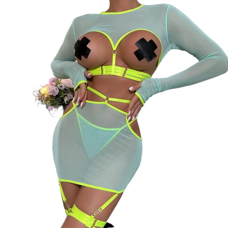 Ensemble de lingerie sexy à ma - Silk Tie Striped avis et prix